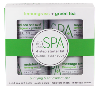 BCL spa lemongrass & green tea starter kit skin care unisex 4pcs