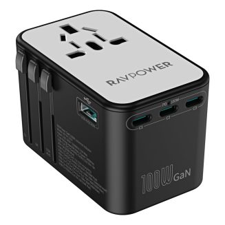 RavPower RP-PC1077 GaN 100W 5-In-1 Travel Charger 3C 2A