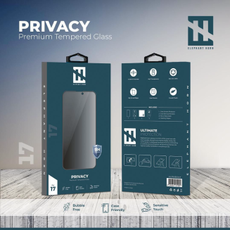Elephant Horn, Privacy Tempered Glass, iPhone 17 Series, Screen Protector