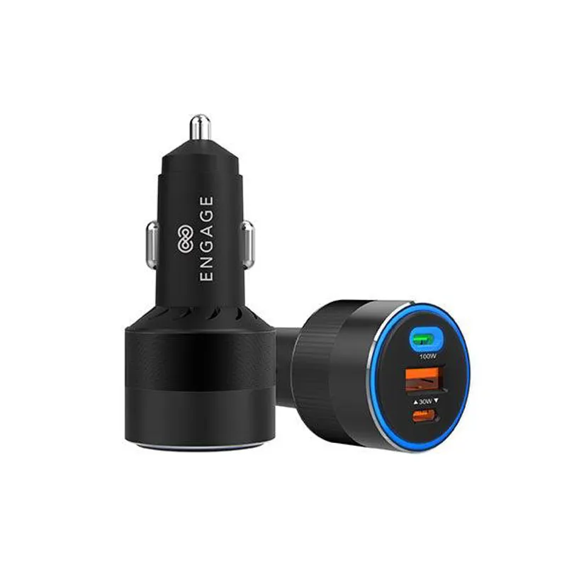 Engage_3_Port_Car_Charger_130W.png Engage, 3 Port Car Charger (130W) - Engage_3_Port_Car_Charger_130W.png