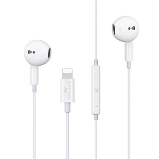 Engage, MFI Apple Lightning Wired Earphone, White