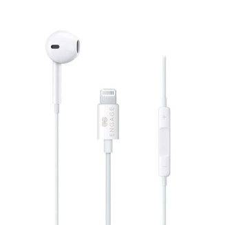 Engage, MFI Apple Lightning Wired Mono Earphone, White