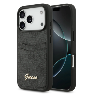Guess, PU Case with Card Slot & Script Metal Logo, iPhone 17 Pro