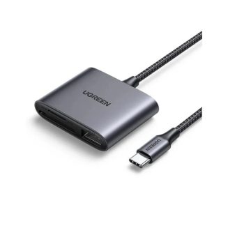 UGREEN USB-C to SD/TF + USB 2.0 Memory Card Reader