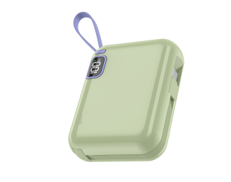 SIA PB302 10000mAh power bank with cable 38.5WH (Green)