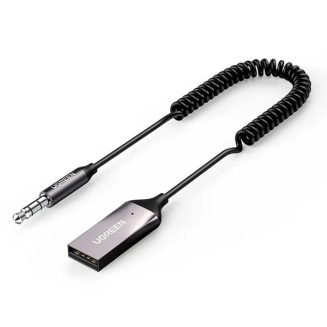 UGREEN Bluetooth Car Receiver Aux with Mic (Space Gray)