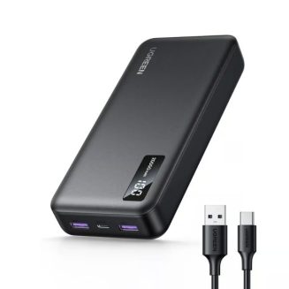 UGREEN Power Bank 20000mAh Built-In USB-C Cable, PB312 - Black