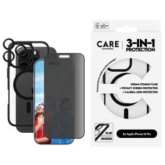 PanzerGlass® B1358+P2862+1284, Flagship 3-in-1 Privacy Bundle iPhone 16 Pro