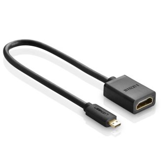UGREEN Micro HDMI Male to HDMI Female Adapter Cable 22cm(Black) 20134